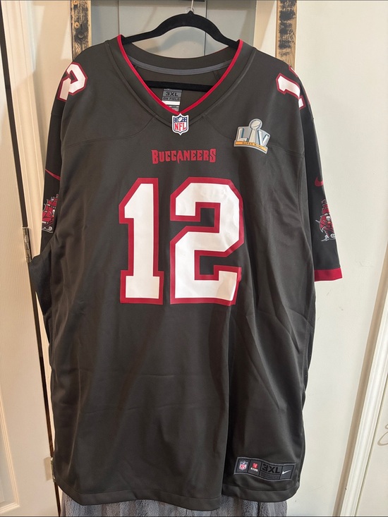 NFL Other - NFL Buccaneers Black and Red #12 Replica Jersey